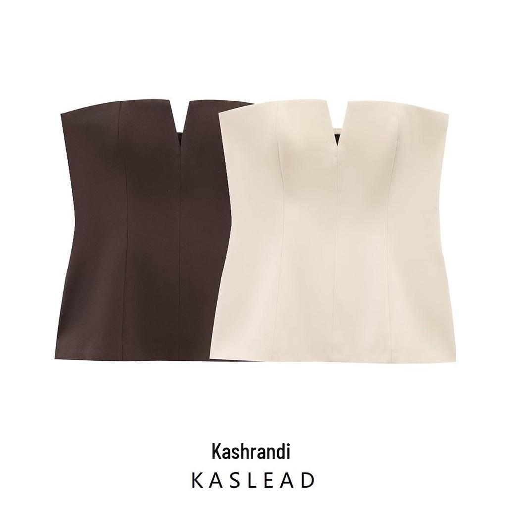 2025 Spring Women's European & American Strapless Slim-Fit Top