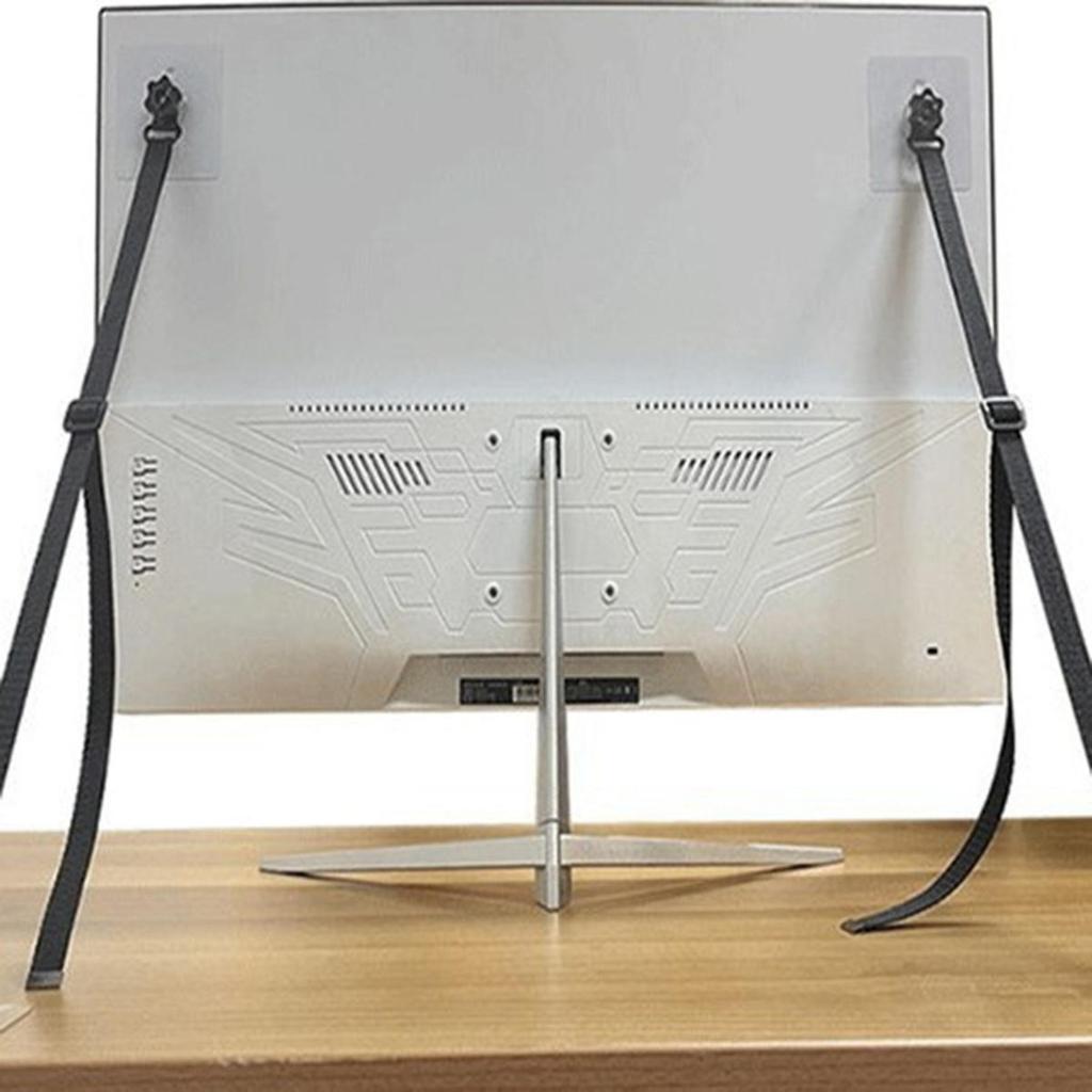 Регулируемые ремни безопасности для телевизора, самоклеящиеся анкеры для мебели против опрокидывания, без сверления, для защиты от детей, для крепления плоских экранов к стене