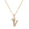 Zircon Crown Necklace New Necklaces Fashion Women's Necklace Pendant Simple English Letter Necklace