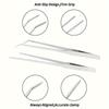 2PC Long Aquarium Tweezers Straight and Curved Tweezers Stainless Steel Reptile Feeding Tongs Terrarium Aquascape Feeder for Lizards Dragon Snake Tank