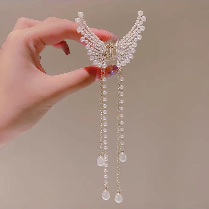 Elegant Metal Butterfly Hairpin with Tassel Pendant for Women, 2025 New Style
