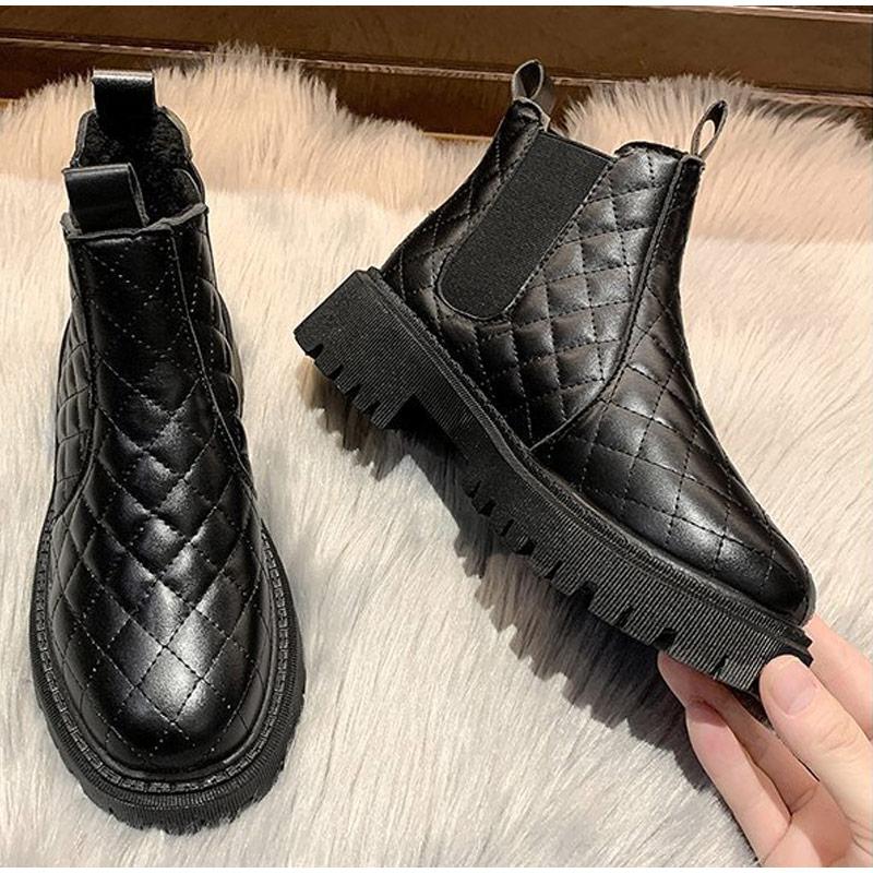 Fashion Winter Snow Boots for Women Slip On Warm Female Ankle Booties Plus Velvet Platform Warm Fashion Woman Shoes New Cozy Short Boots
