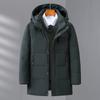 Winter Outdoor Middle-aged and Elderly Medium and Long Down Jackets Thickened Dad Men