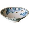 Awasaka Arabesque Salad Diameter X Height Microwave and Dishwasher Made In "Brush Blue" Bowl/Noodle Bowl, 25.5cm 7.5cm, Safe, Japan, MN-857