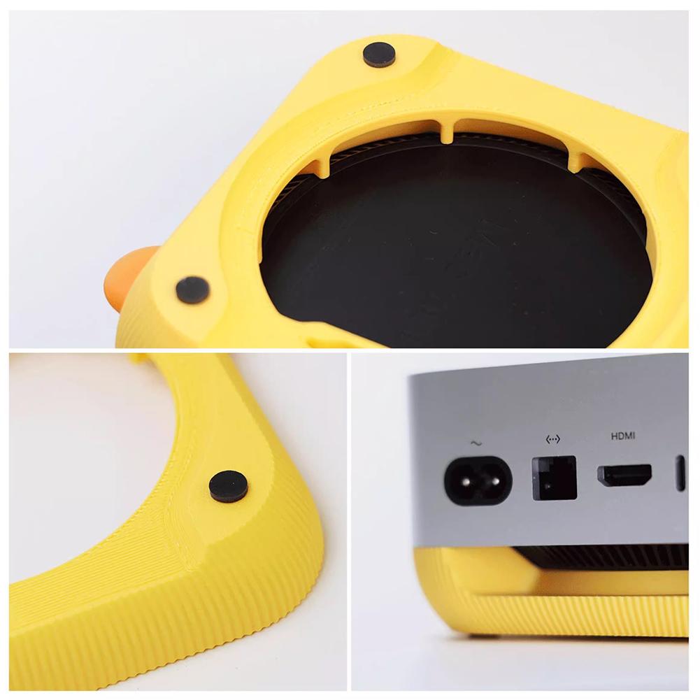 Cooling Base Bracket For Apple Mac Mini M4 Power Button Printing Cute Bracket 3D M4 Front Creat E2H8