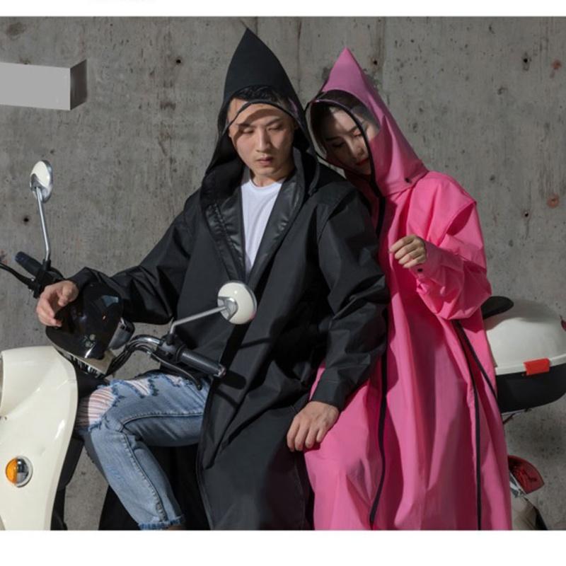 Raincoat Long Men and Women Zipper Hooded Cape Motorcycle Raincoat Long Mountaineering Cape Eco Raincoat Jacket