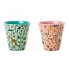 Set of 2 Rice Children's Denmark Cups, Safari Green, Safari Pink, 1 Set