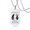 In the Darkest Hour When Demons Come Brothers Dog Tags for Men Stainless Steel Pendant BFF Necklaces Fraternal Gift