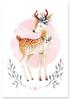 Плакат олень розовый постеры