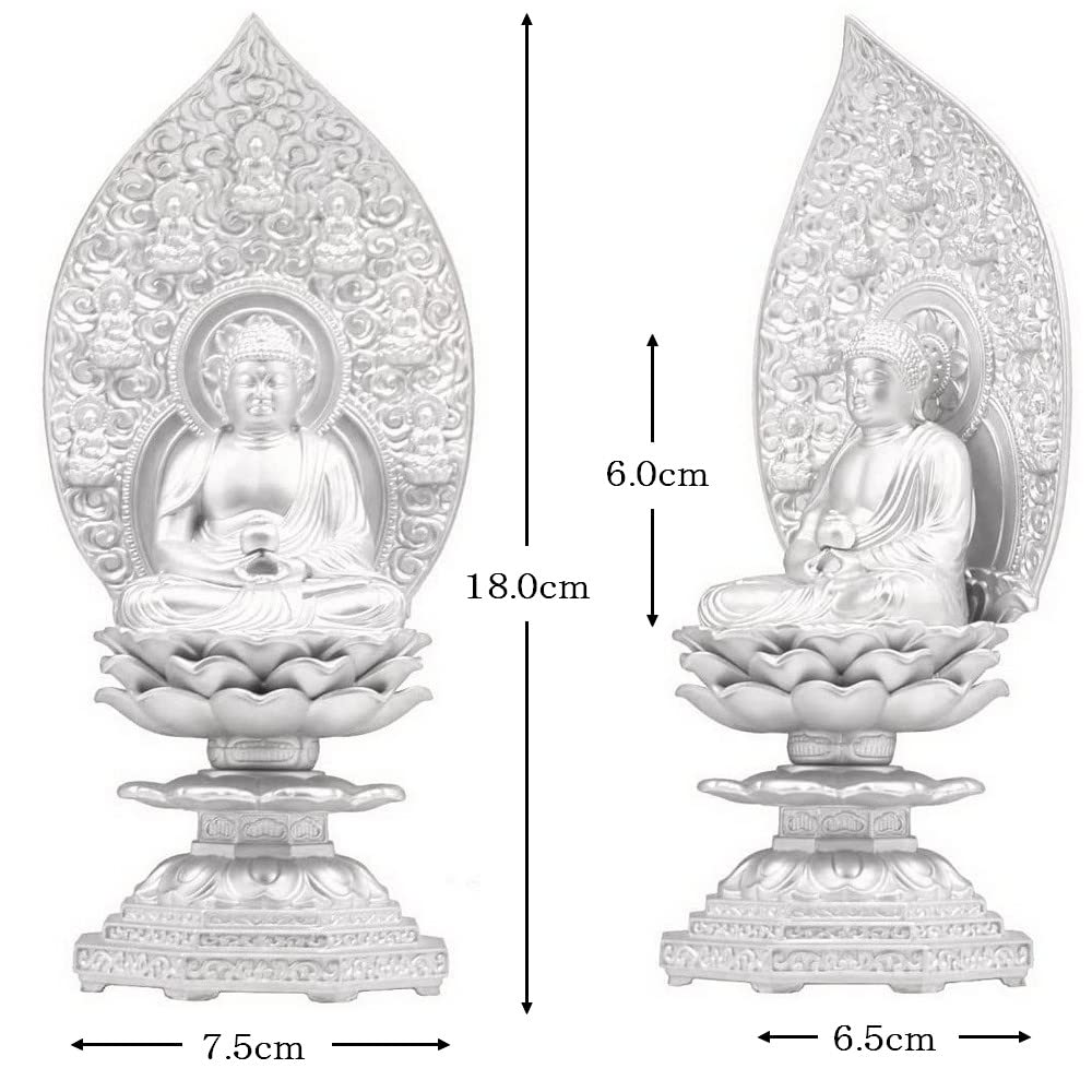 Yakushi Nyorai Seated Statue Gold Plated Alloy 18.0cm [Buddha Statue] (18.0cm)