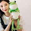 Cartoon Frog Eyes Long-legged Pillow Toy Cute Big Stuffed Green Frog Plushies Companion Sleep Pillow Soft Stuffed