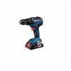 GSB 18V-55 Impact Drill Driver (28/55/- Nm) + 2 Batteries 2.0Ah + Charger GAL 18V-40 - 06019H5305