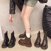Winter Boots Retro Chelsea Women's Boots Fashionable and Elegant Thick Heeled Thick Bottom British Style Martin Boots Simple Women's Shoes