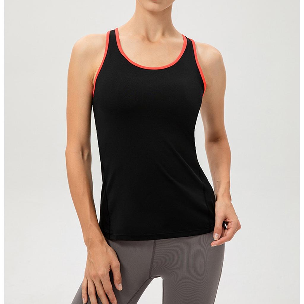 Women's Top Solid Color Sports Fitness Running Yoga Quick Drying Vest
