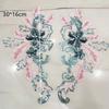 1 Pair Flower Sequins Embroidered Wedding Appliques Sew Patch For Dress DIY Decoration