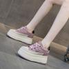 9cm Cow Suede Genuine Leather Women Vulcanized Shoes Platform Wedge Skate Boarding High Brand Heels Casual Summer Shoes