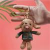 Dog Plush Toys Mini Keychain 14CM Tongue Out Small Pendant Funny Dog Animal Stuffed Toy Kids