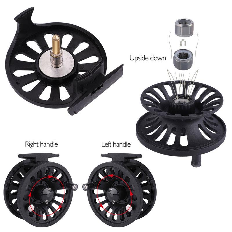 Fly Fishing Reels with Large Arbor High Quality Body and Spool In Fly Reel for Stream River Fishing