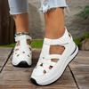 Women Platform Shoes Summer Casual Sandals Buckle Strap Rome Solid Hollow Wedges Plus Size Slippers Zapatos Para Mujer