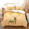 Fashion Home Bedding Quilt Cover Bedroom Home Quilt Cover Pillowcase 3D Printed Animal Quilt Cover Set Deer Motif Bedroom Bedding