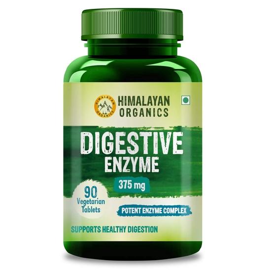 Himalaya N Organics Digestive Enzyme with Bromelain & Papain Supplement | Supports Digestion and Better Absorption of Nutrients- Pack of 90 Tablets