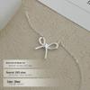 Banyan Tree S925 Silver Bowknot Necklace - Sweet Korean Style Clavicle Chain for Women
