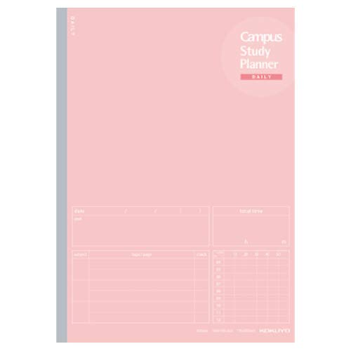 KOKUYO Campus Notebook Study Planner Daily Ruled B5 Light Pink No-Y80MD-LP