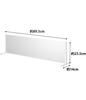 Yamazaki Jitsugyo Plate 3911 for Open Kitchen Water Splash Prevention Sink Water Splash Prevention Stand Plate White Approx. W89.5XD14XH23.5cm