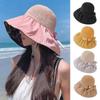 Outdoor Wide Brim Sun Hat Travel Bow Bucket Hat Trendy Sun Protection Hat for Girls