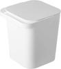 Yamazaki Jitsugyo 4208 Bucket with Lid 12L White Tower Bucket Square Storage Box with Handle Approx. W27.5XD26.5XH28cm