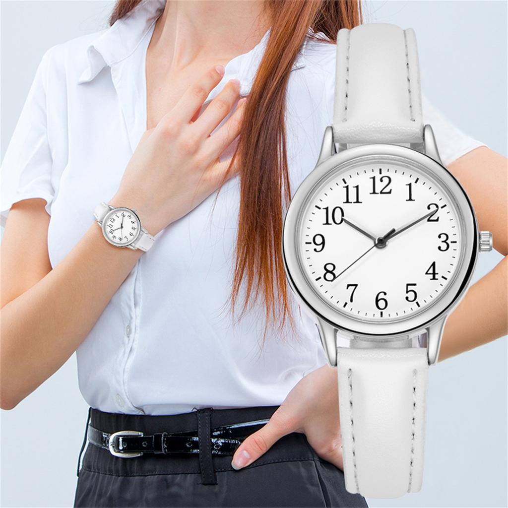 Japan Movement Women Quartz Fine Watch Easy To Read Arabic Numerals Simple-Dial