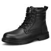 Fashion Waterproof Leather Safety Boots For Men Winter Boots Steel Toe Black Work Boots Indestructible Industrial Safety Shoes Man Shoes