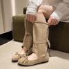 Fashion Designer Ankle Wrap Women Casual Boots Fashion Bowknot Mary Jane Shoes for Women 2024 New Trendy Summer High Boots Platform Shoe