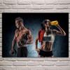 Modern Gym Fitness Canvas Painting Bodybuilding Character Wall Art Poster Sexy Men Women Muscle Wall Picture Mural Cuadros
