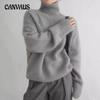 Soft Sticky Pullover Turtleneck Jumper Women Plus Size Autumn and Winter Comfortable Loose Simple Knit Sweater