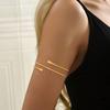 Upper Arm Cuff Bracelet for Women Minimalist Gold Plated Armband Statement Party Armlets Jewelry
