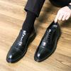 Men's Shoes Large Size Fashion New Casual Leather Shoes Trend Men's Pointed Leather Shoes Business Dress Shoes Can Be