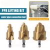 Hex Shank Water Pipe Repair Reamer Set Titanium Plated Stepped Drill Bit PPR Lifting Drill