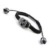 [J1718] - Black 'Skull' Shambhala Designer Bracelet