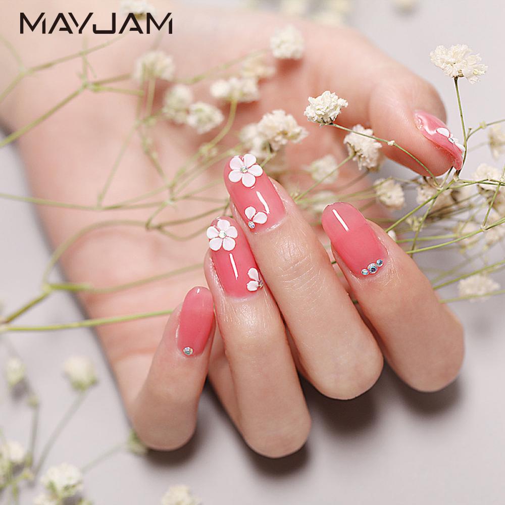 MAYJAM 6 Pcs/set 8ml Nail Varnish Kit Jelly Series Nail Art Gel Long Lasting Soak Off Varnish Gel Women Fashion Nail Art Decoration UV Gel Polish