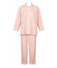 Pajamas Fluffy Lila Long Sleeves Long Pants for Height Cotton Soft To the Touch Top and Bottom Set Senior Open Front DNL371 PI L P [Easy Partner]