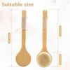 Body Brush Back Scrubber Shower Back Brush Bamboo Wood Long Handle Natural Bristles
