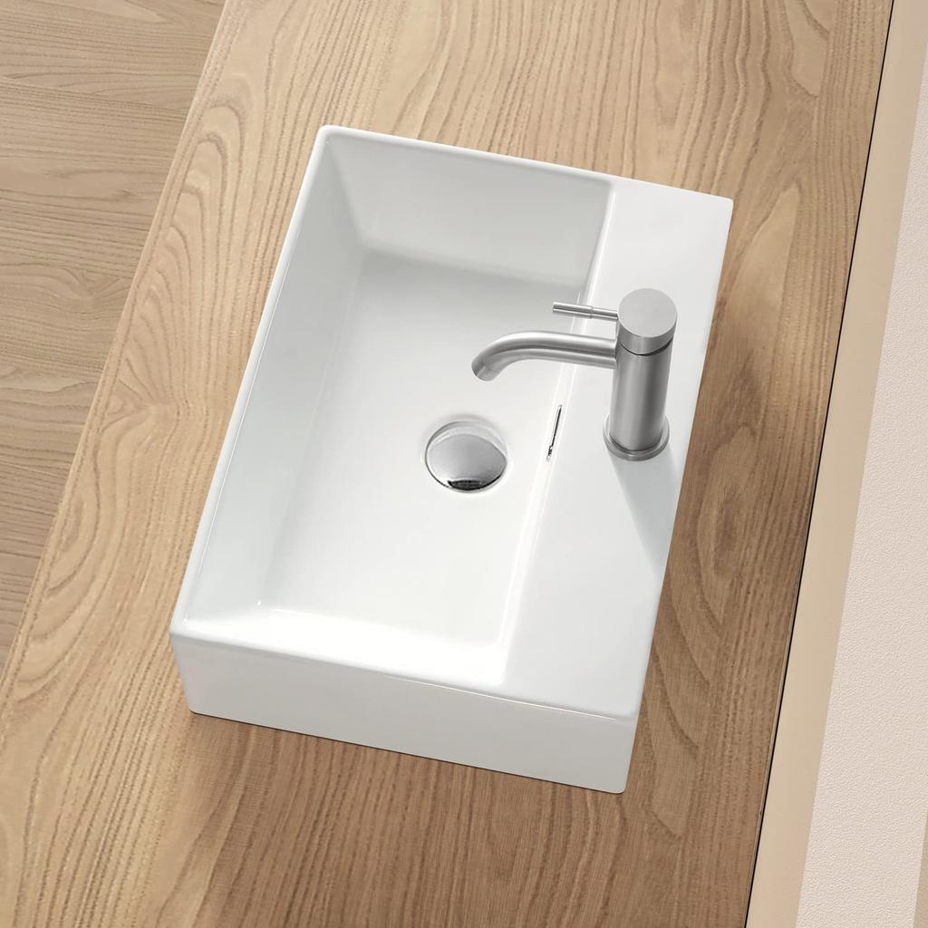 Faucet Set Stylish Wash Hand Washing Hand Washing Bowl [Mixer Included] Basin, 510360130mm, Freestanding, Ceramic, Basin, (rectangular)