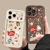 Shockproof Soft TPU Silicone Phone Cover Funda For iPhone 17 Air 16e 16 15 14 Pro Max 13 17 Pro Max 17 Pro 17 Cute Christmas Pattern Case