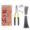 210PCS Copper Connecting Wire Joint 3:1 Heat Shrink Tubing Dual Wall Adhesive And Crimping Pliers Tool