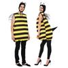 Adult Unisex Bumble Bee Costume Yellow Stripe Bee Party Cosplay Fancy Dress Stage Outfit