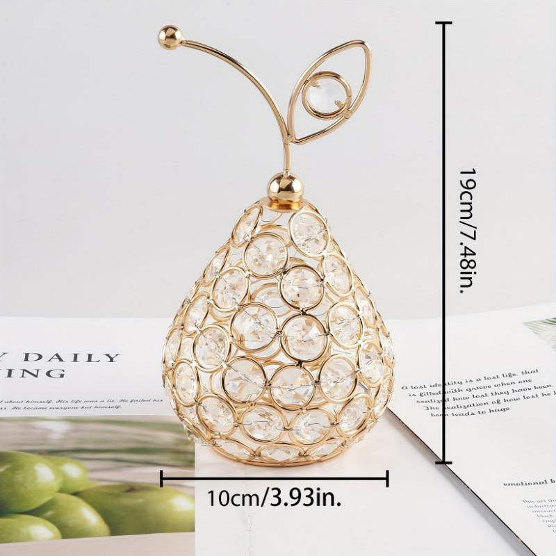 Crystal Fruit Decorations Luxurious Crystal Colorful Fruit Handicrafts Color Fruit Statues Home Decors Creative Gift