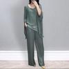 Women 2-Piece Top & Pant Set Crew Neck Shirt Wide Leg Pants Outfit Tracksuit