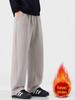 American Trendy Fleece-Lined Straight-Leg Sweatpants - Warm, Loose, Wide-Leg Casual Pants for Autumn and Winter