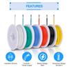 16/18/20/22/24/26/28 AWG Electric Wire, 6 Colors Stranded Tinned Copper Flexible Silicone Hookup Wire Kit for Electrical DIY/Car